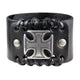 LEATHER BRACELET IRON CROSS