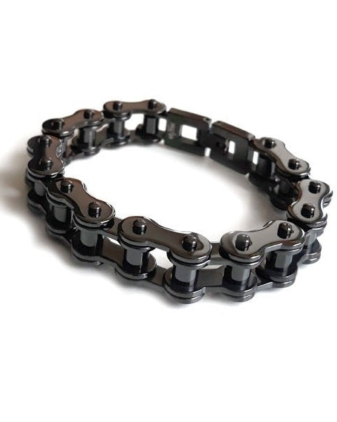 BRACELET BLACK BIKE CHAIN