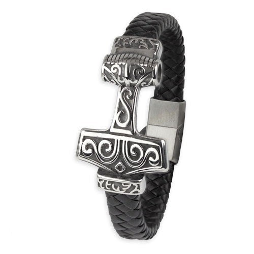 STAINLESS STEEL BRACELET THORS HAMMER