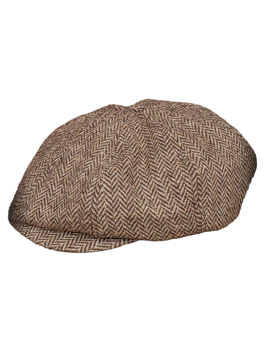 AUTHENITC SLUGGER FLAT CAP (beige/brown)