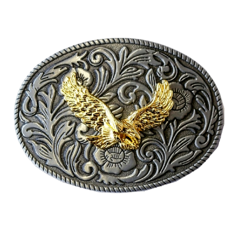 BELT BUCKLE WITH GOLDEN EAGLE