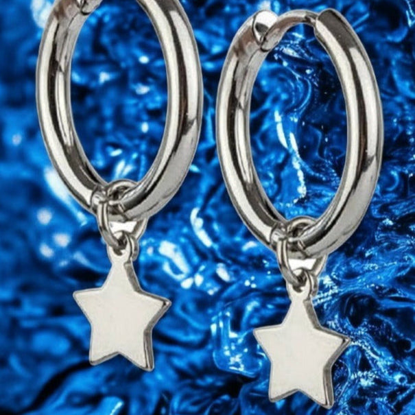 Earrings Star Hoop