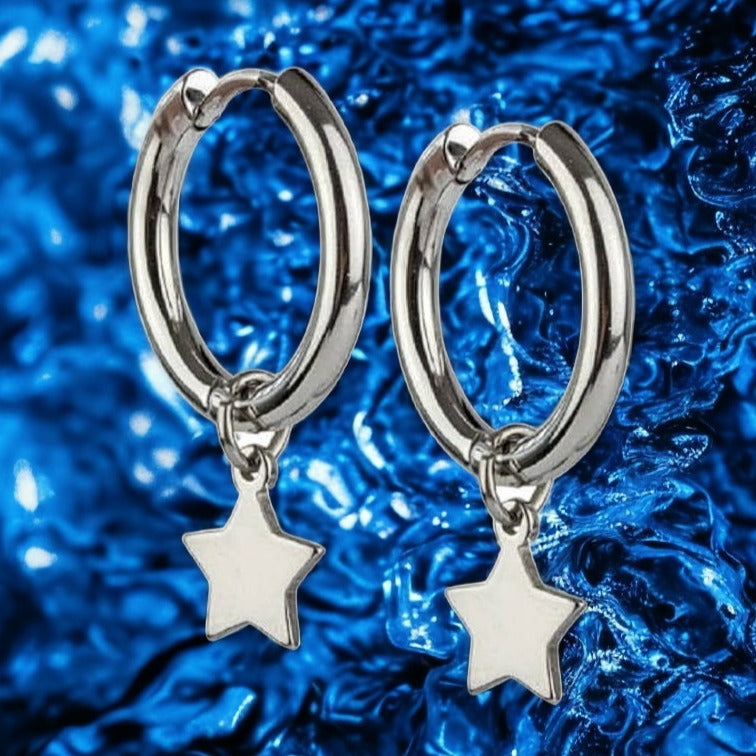 Earrings Star Hoop