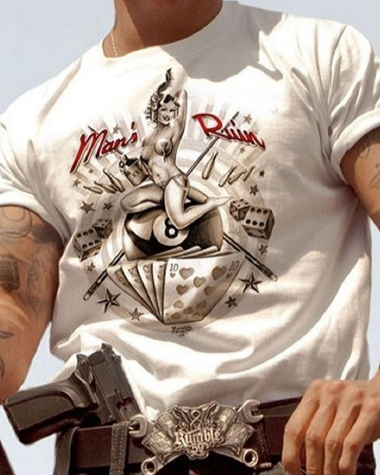 VINTAGE STYLE T-SHIRT MANS RUIN