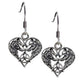 SILVER EARRINGS WOLF HEART