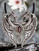 SILVER DRAGON'S HEART PENDANT