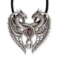 SILVER DRAGON'S HEART PENDANT