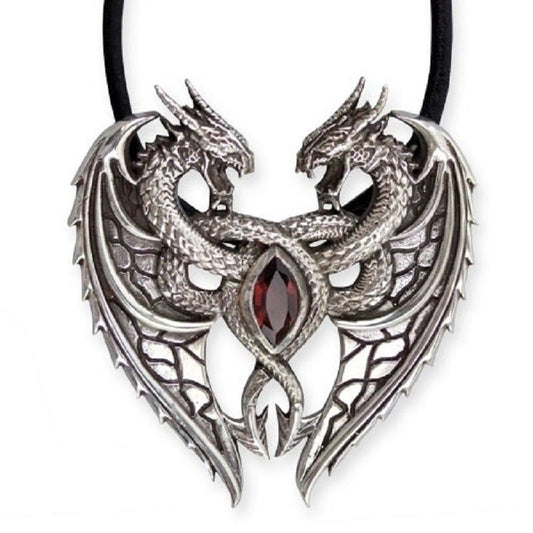 SILVER DRAGON'S HEART PENDANT