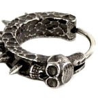 EARRINGS SPIKES WITH SKULL