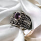 Bali Amethyst Silver Ring