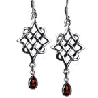Elven Knot Silver Earrings