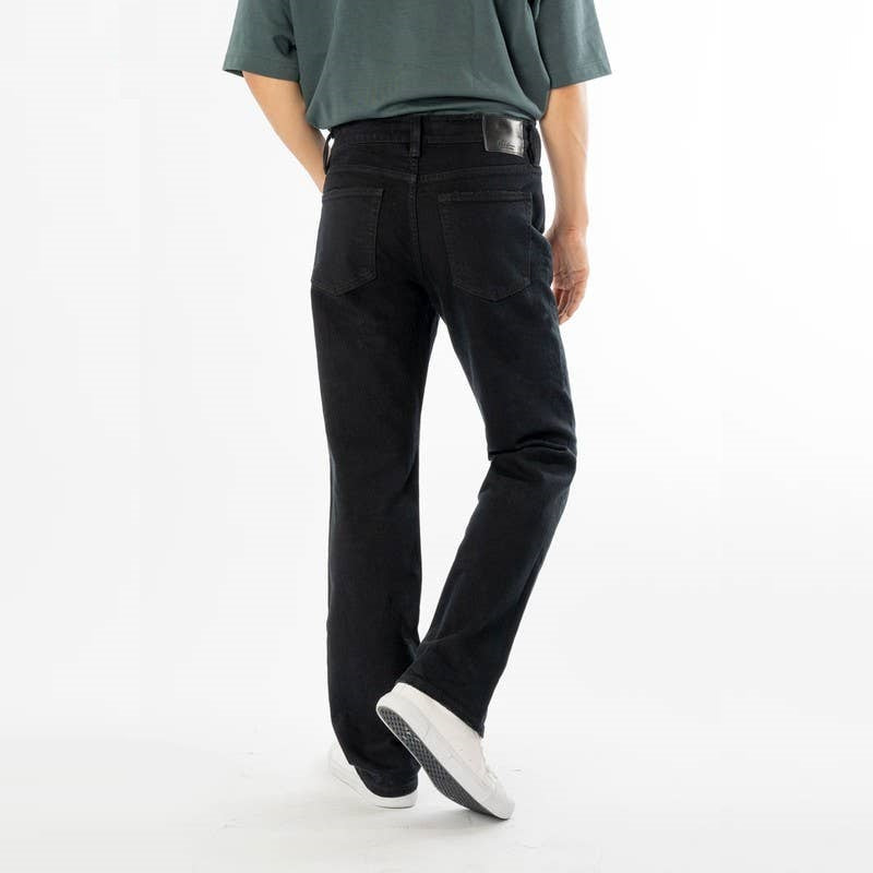 BLACK DENIM REGULAR JEANS