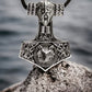 SILVER PENDANT WOLFSKOPF THORS HAMMER