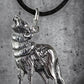 SILVER PENDANT HOWLING WOLF