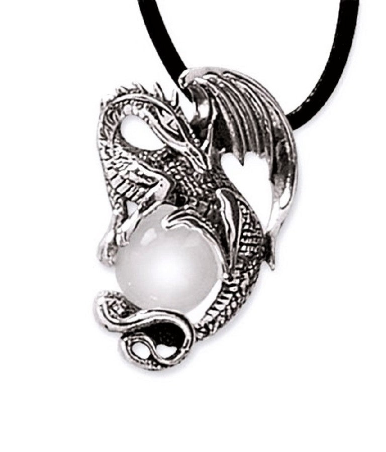 STERLING SILVER CRYSTAL DRAGON PENDANT