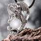 STERLING SILVER CRYSTAL DRAGON PENDANT