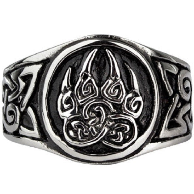 Bear Paw Ring in stainless steel