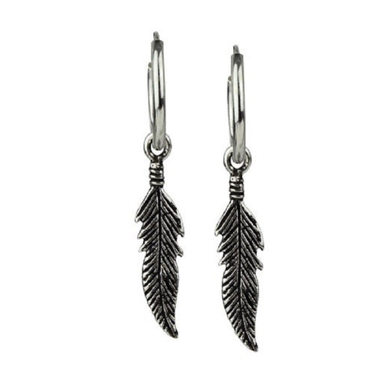 Earrings Big Feather