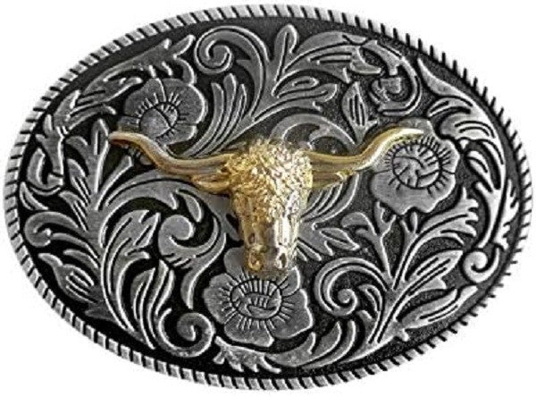 Belt Buckle with Bull Head