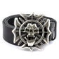 SKULL IRON CROSS BELT BUCKLE