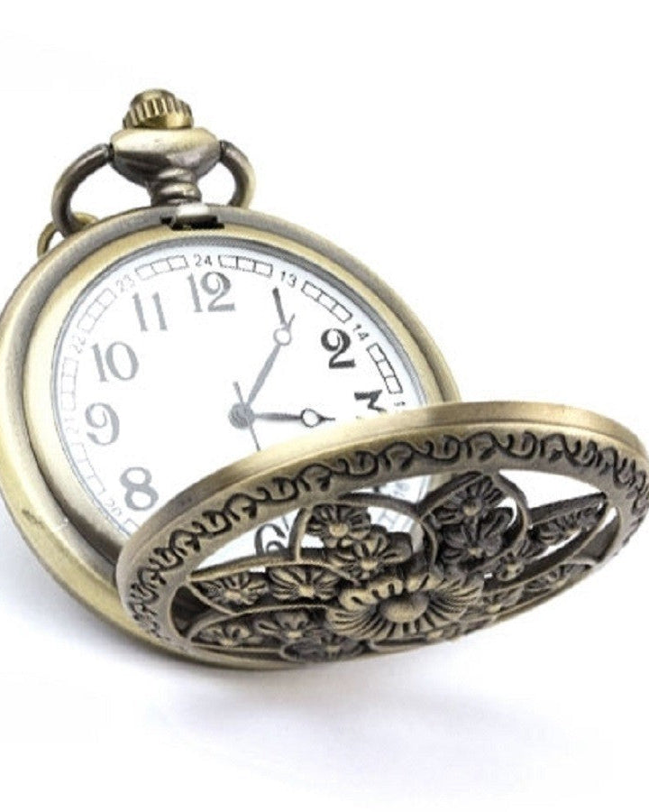 Brass Color Clock Flower