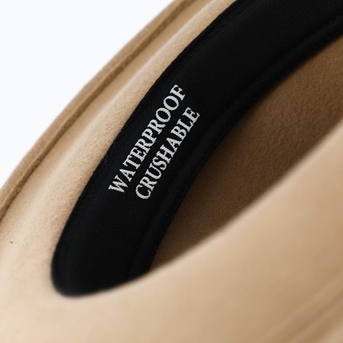 Fedora Classic Wool Felt Hat with Adjustable Inner Band