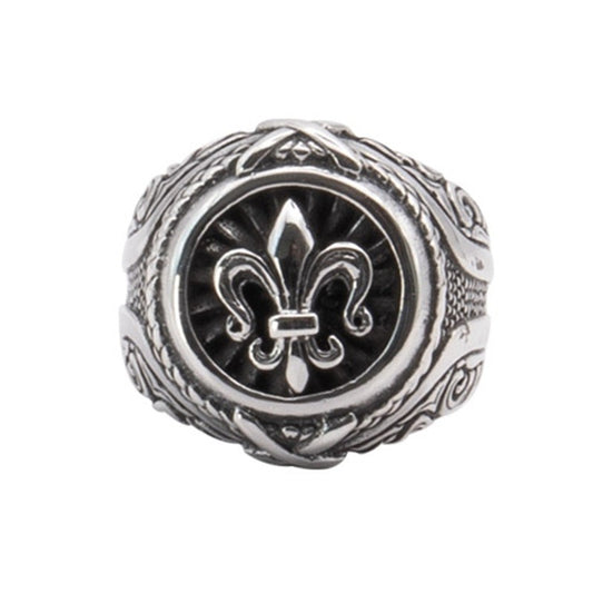 SIGNET LILY SILVER RING