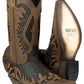 Cowboy boots Desert made of waxed cow leather and genuine python leather with a matt finishing, giving the boot the look of the purest American desert. 