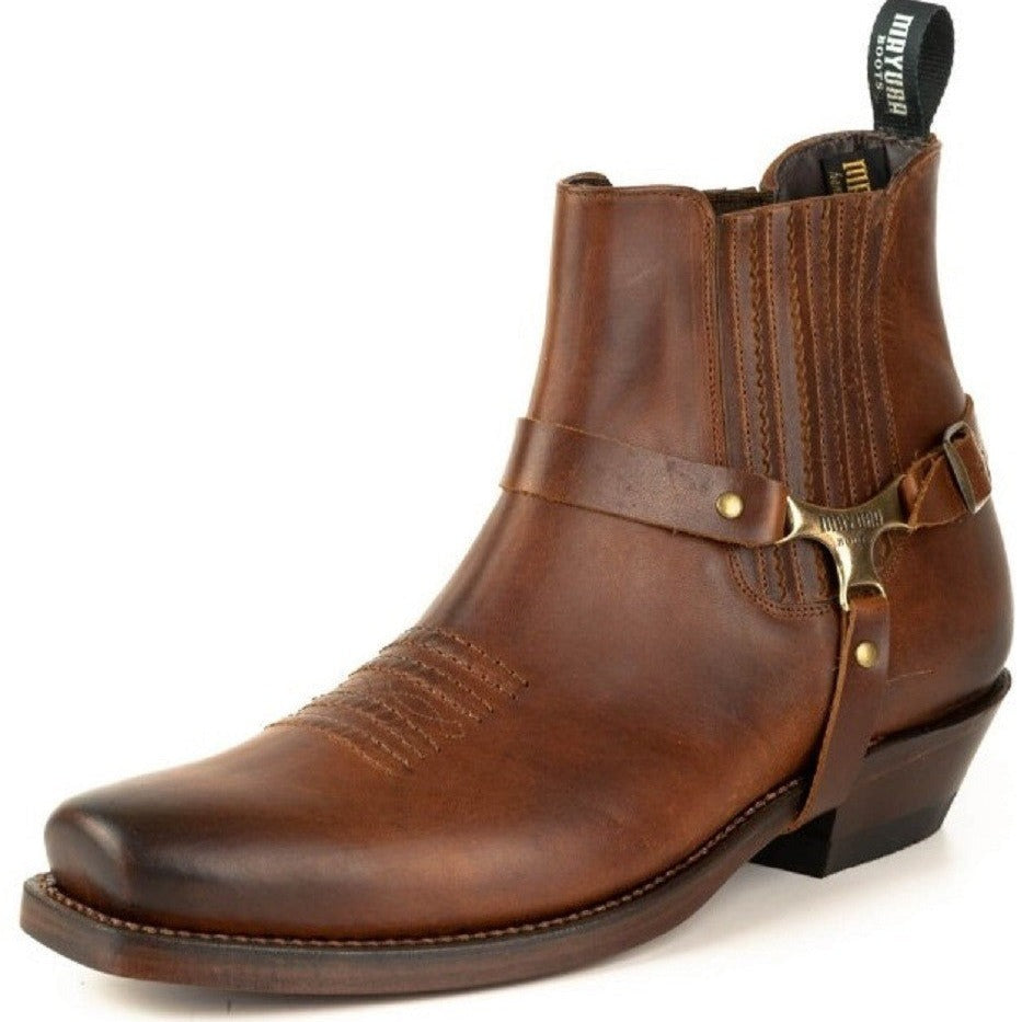 LEATHER ANKLE BOOTS WESTERN