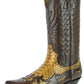 Python panels cowboy boots 1935, beige