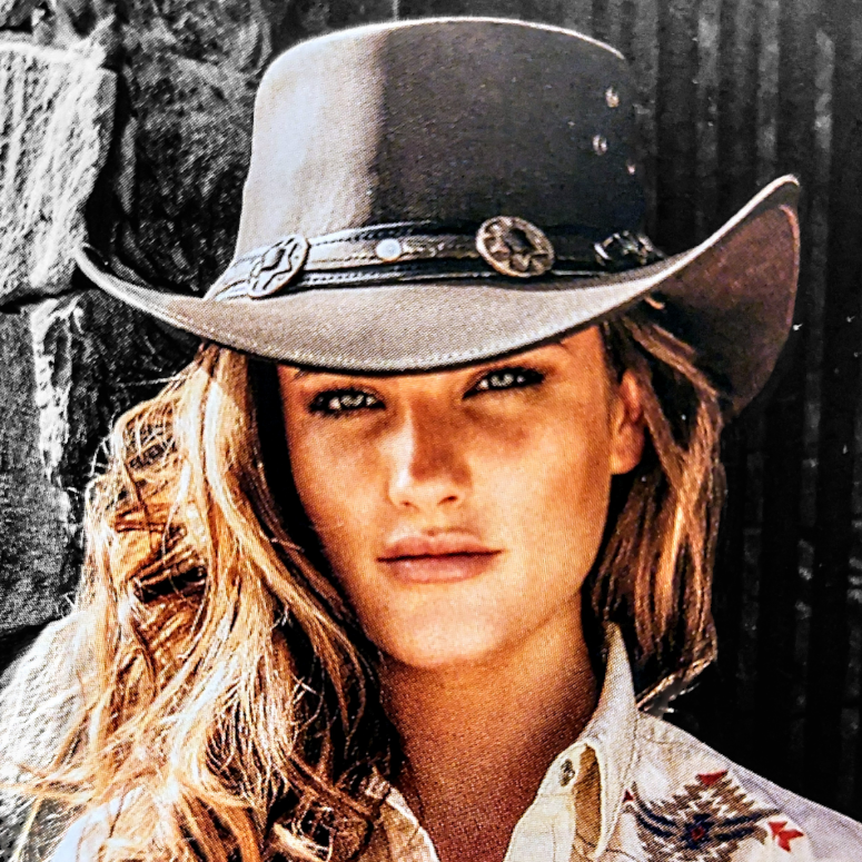 LEATHER WESTERN HAT HUCK