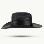The Gunlock Western Hat is crafted for adventurers who live the cowboy life and want to express their character through authentic style. Made from dimensionally stable black paper straw, this hat delivers robust construction with classic Western appeal.