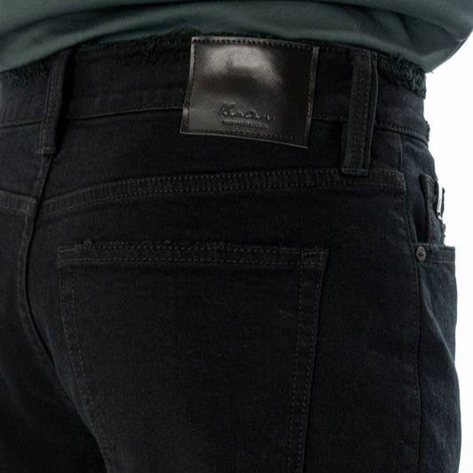 BLACK DENIM REGULAR JEANS