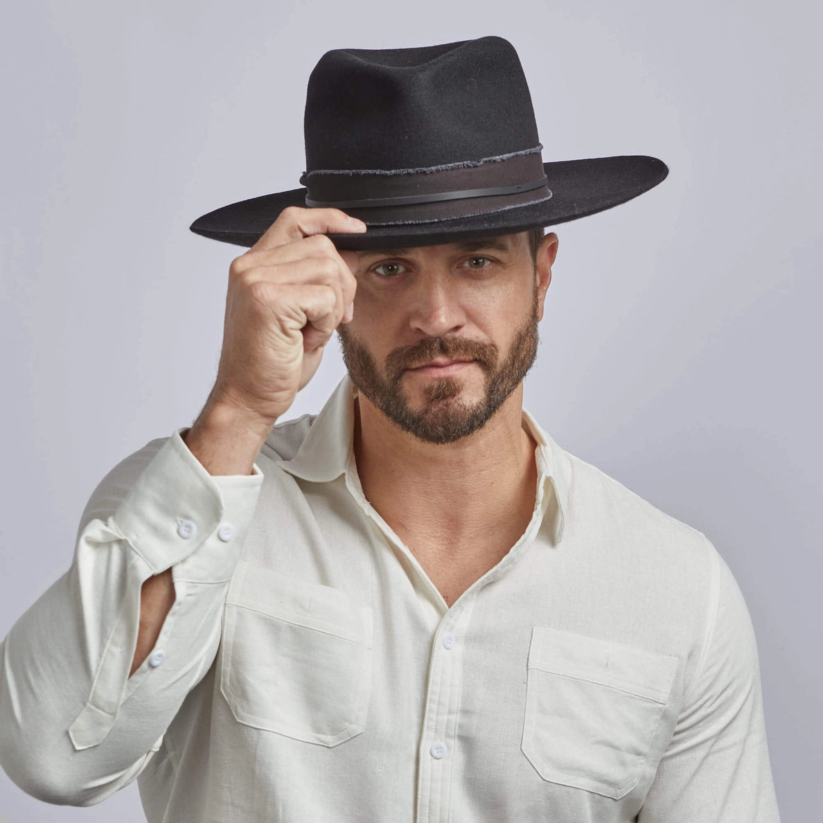 AUSTRALIAN WOOL FELT HAT JAWA BLACK
