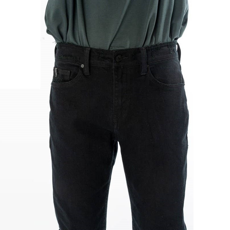 BLACK DENIM REGULAR JEANS
