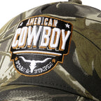 American Cowboy Trucker Cap - Camo Western Snapback Hat