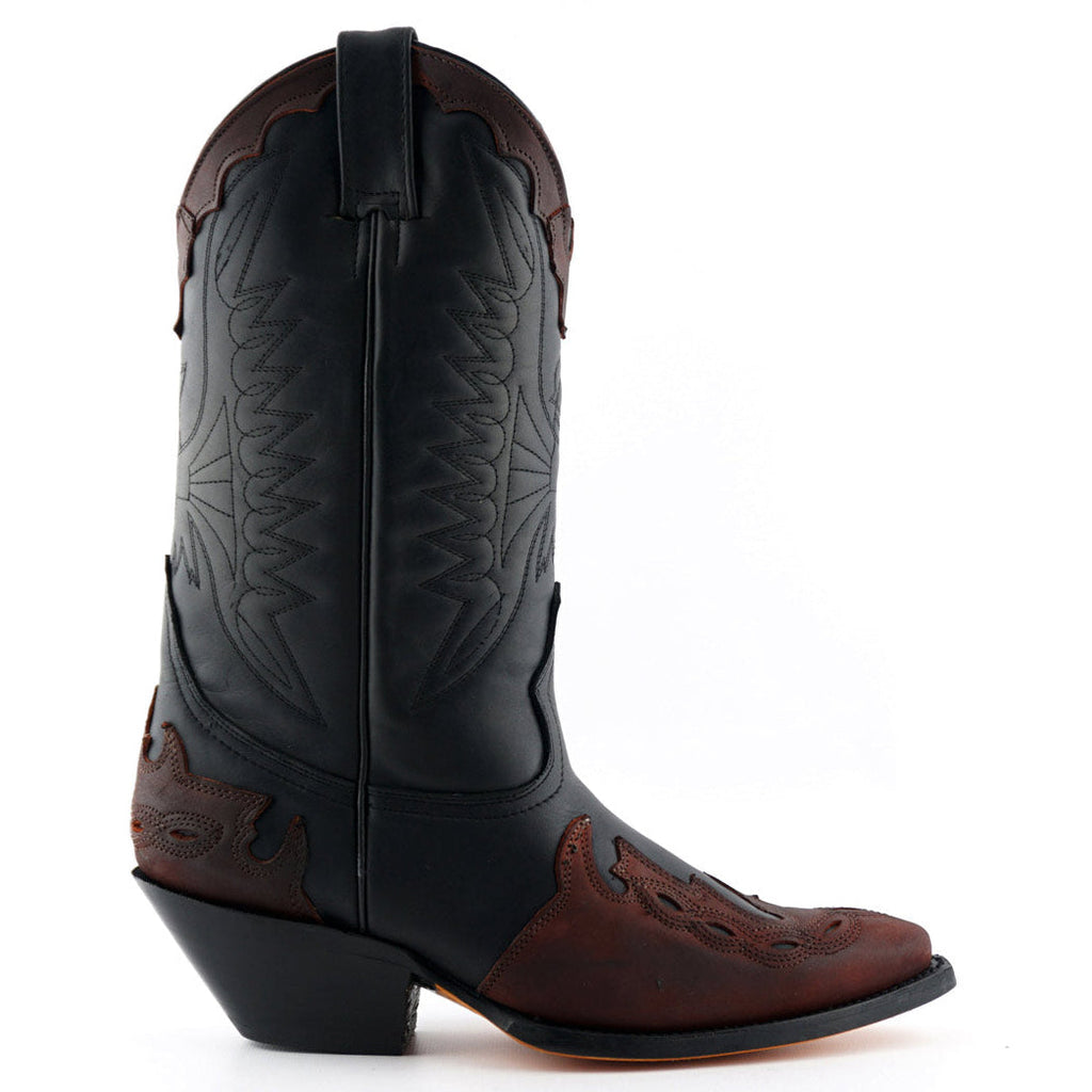 Arizona Burgundy Leather Western Cowboy Boots - Mexican Handcrafted Boots for Men & Women