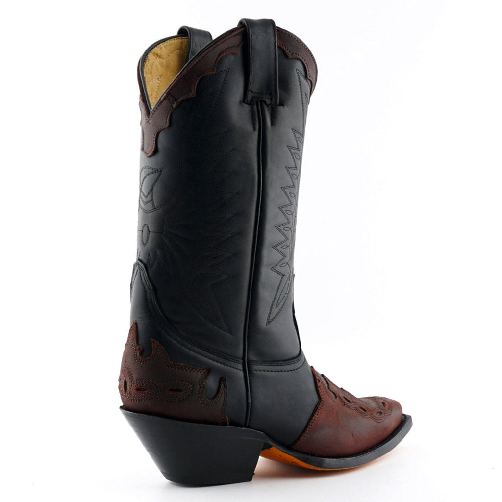 Arizona Burgundy Leather Western Cowboy Boots - Mexican Handcrafted Boots for Men & Women