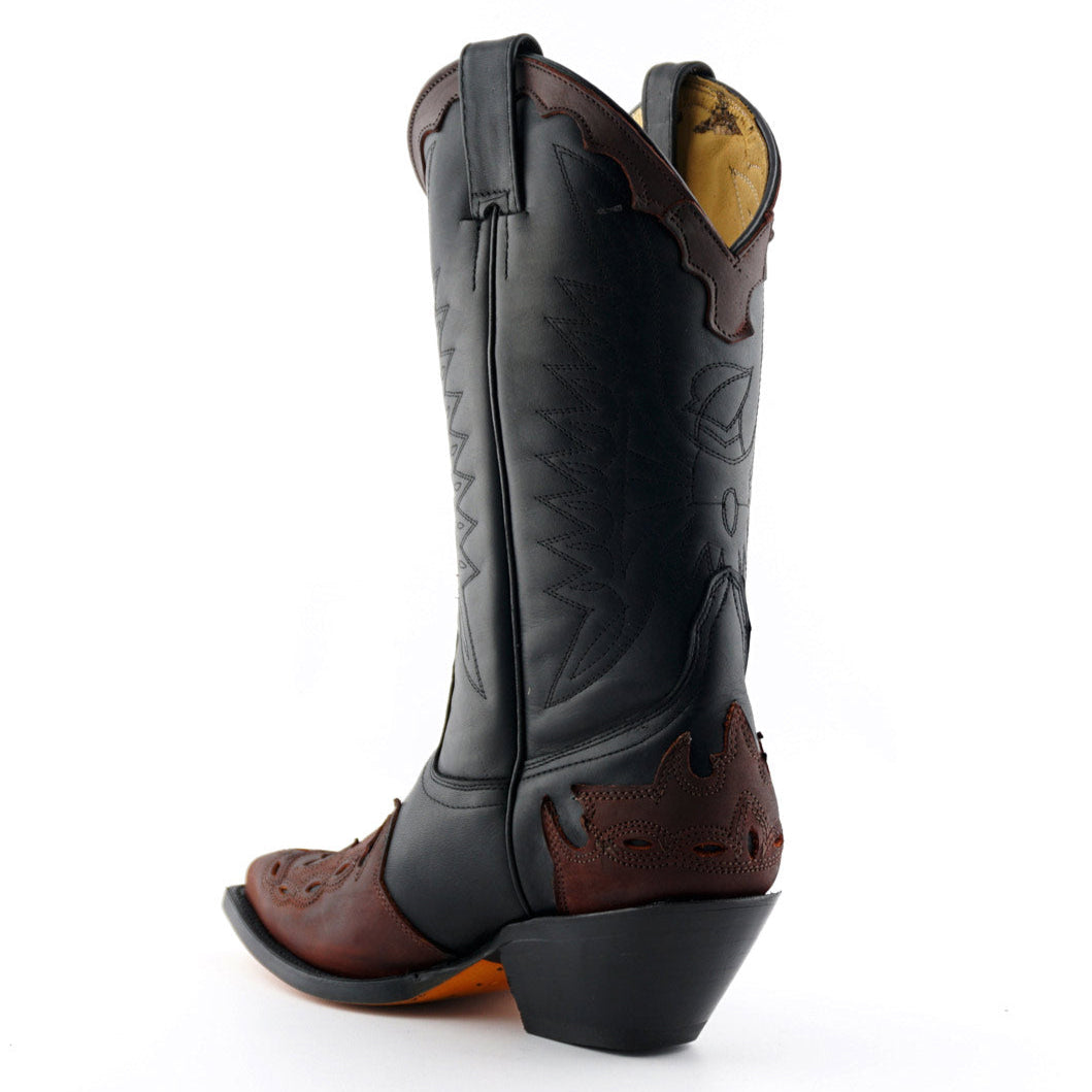 Arizona Burgundy Leather Western Cowboy Boots - Mexican Handcrafted Boots for Men & Women