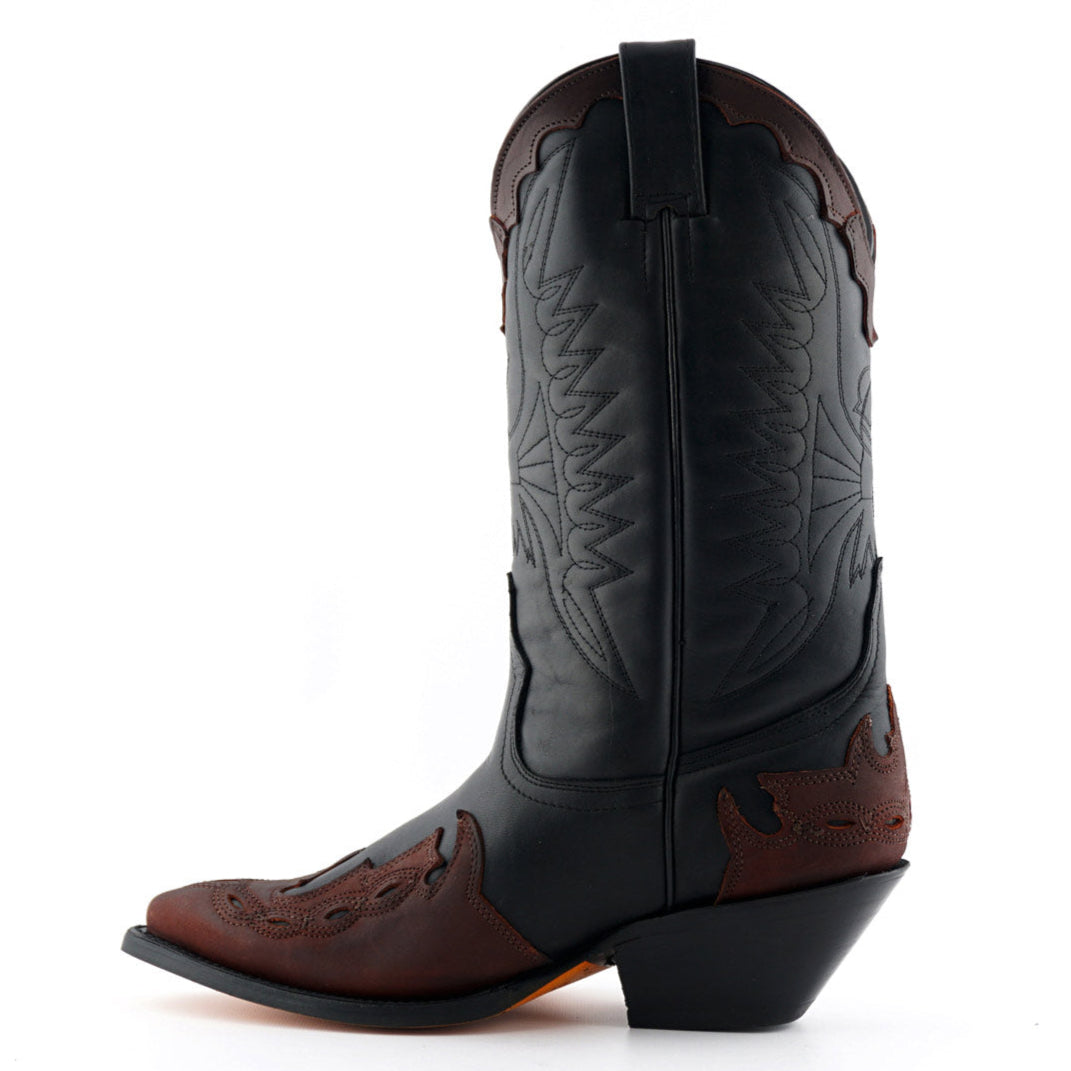 Arizona Burgundy Leather Western Cowboy Boots - Mexican Handcrafted Boots for Men & Women