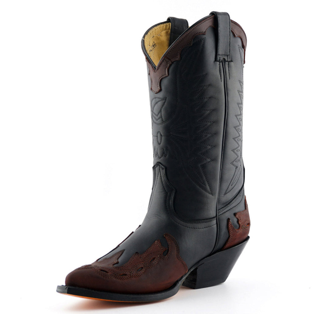 Arizona Burgundy Leather Western Cowboy Boots - Mexican Handcrafted Boots for Men & Women