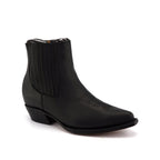 Austin Black Zippered Western Ankle Boots - Goodyear Welt Leather Cowboy Boots for Men