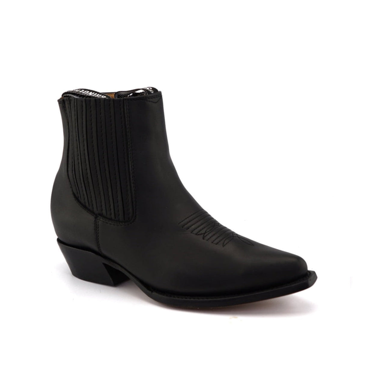 Austin Black Zippered Western Ankle Boots - Goodyear Welt Leather Cowboy Boots for Men