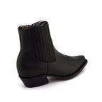 Austin Black Zippered Western Ankle Boots - Goodyear Welt Leather Cowboy Boots for Men