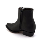 Austin Black Zippered Western Ankle Boots - Goodyear Welt Leather Cowboy Boots for Men