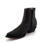 Austin Black Zippered Western Ankle Boots - Goodyear Welt Leather Cowboy Boots for Men