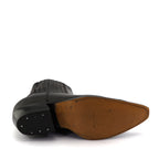 Austin Black Zippered Western Ankle Boots - Goodyear Welt Leather Cowboy Boots for Men
