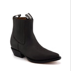 Austin Brown Zippered Western Ankle Boots - Goodyear Welt Leather Cowboy Boots for Men