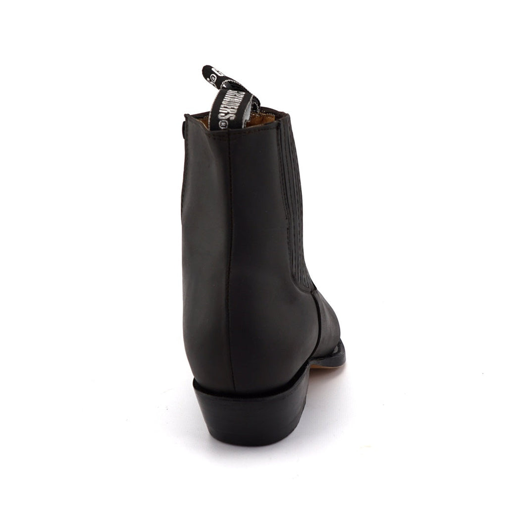 Austin Brown Zippered Western Ankle Boots - Goodyear Welt Leather Cowboy Boots for Men