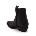 Austin Brown Zippered Western Ankle Boots - Goodyear Welt Leather Cowboy Boots for Men